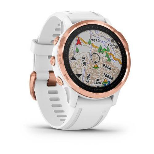 Часы GARMIN Fenix 6S Pro (Rose Gold/White Band)
