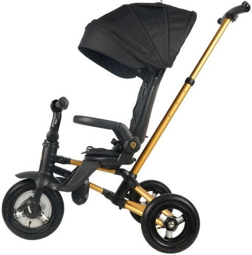 Велосипед трехколесный QPlay Nova, с ручкой управления (92-98 см), черный