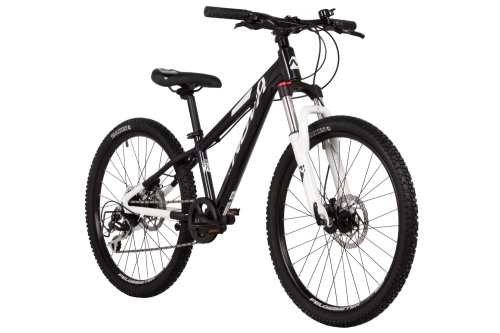 Велосипед Novatrack Extreme 8.HD 24 (2025), рама 13" (130-155 см), черный-белый