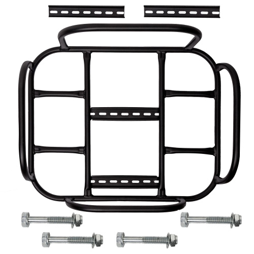 Багажник-платформа с крепежем на задний багажник, сталь, черный