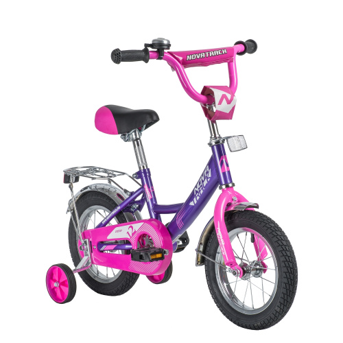 Велосипед NOVATRACK VECTOR 12" (2020) (92-98 см), фиолетовый