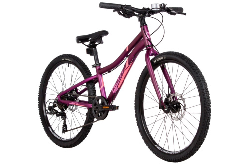 Велосипед Novatrack Novara 6.D 24 (2025), рама 10" (130-155 см), фиолетовый