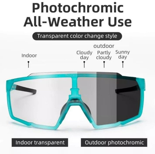 Очки велосипедные Rockbros, голубые, фотохромные, RB_SP22BL, голубой