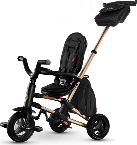 Велосипед трехколесный Qplay Nova (2024) (92-98 см), золотисто-черный