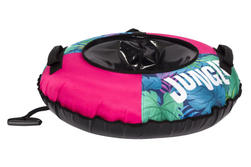 Тюбинг Snowstorm BZ-90_JUNGLE, 90 см, розовый с зеленым