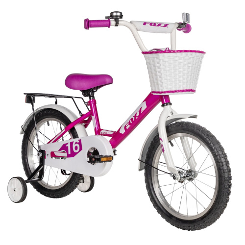Велосипед Foxx Simple 16 (2025) (98-110 см), розовый