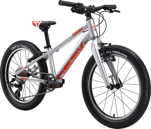 Велосипед Stark Geek 20 (2024), рама 10" (110-130 см), серебристый